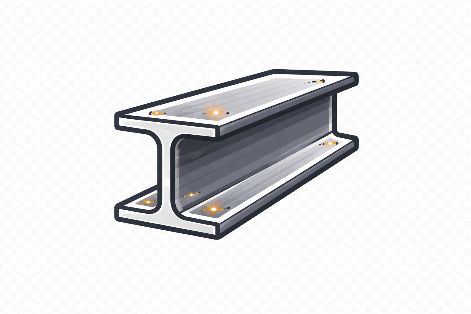 Schéma flocage coupe-feu sur charpente métallique